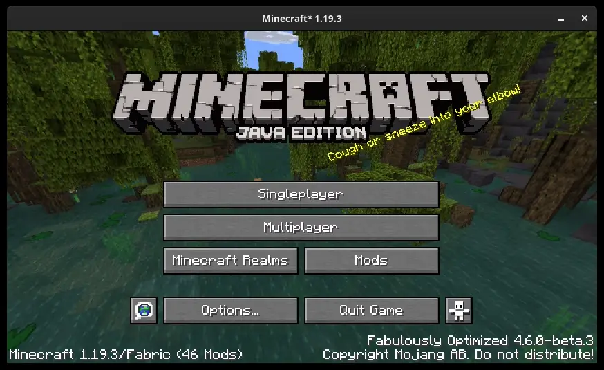 Minecraft's main menu